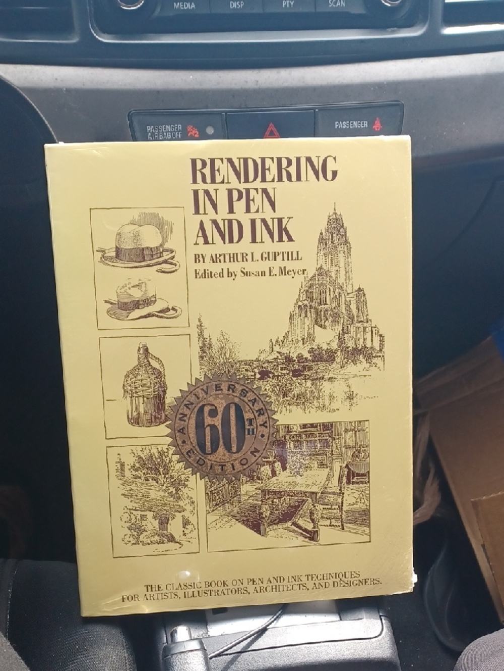 Rendering in Pen and Ink by Arthur L. Guptill - Yellow Cover